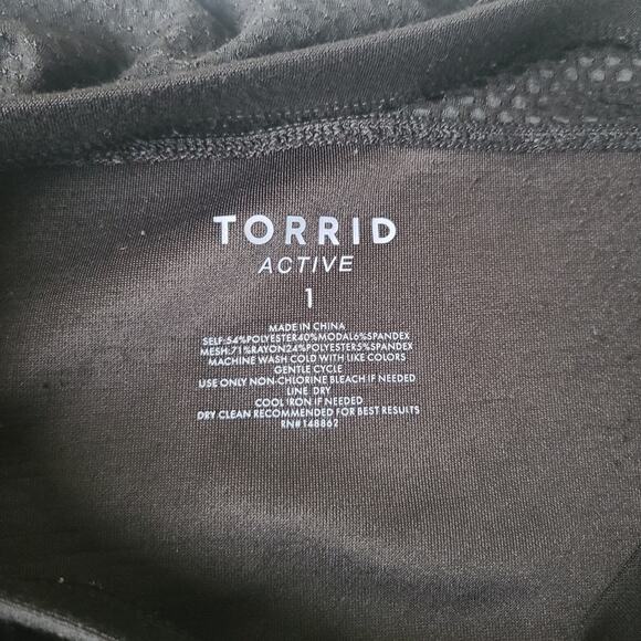Torrid Active Black Athletic Long Sleeve Top Women's Size XL - Picture 3 of 7